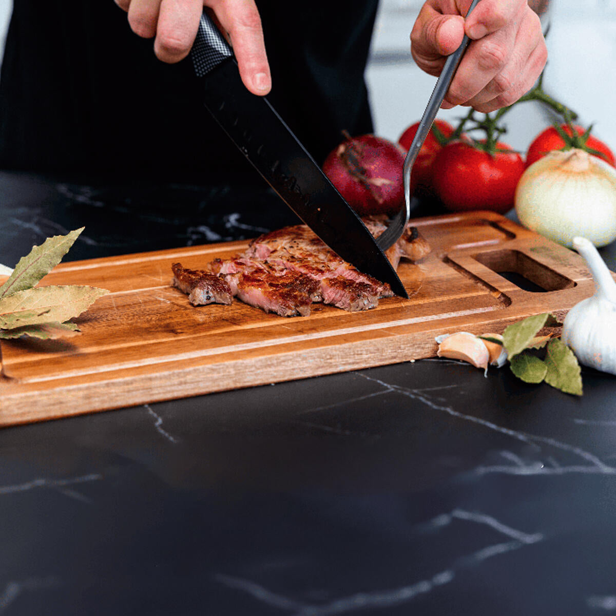 Cuchillos y Pelador de CocinaGenial Profesionales Antiadherente de Acero Inoxidable