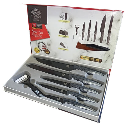 Cuchillos y Pelador de CocinaGenial Profesionales Antiadherente de Acero Inoxidable